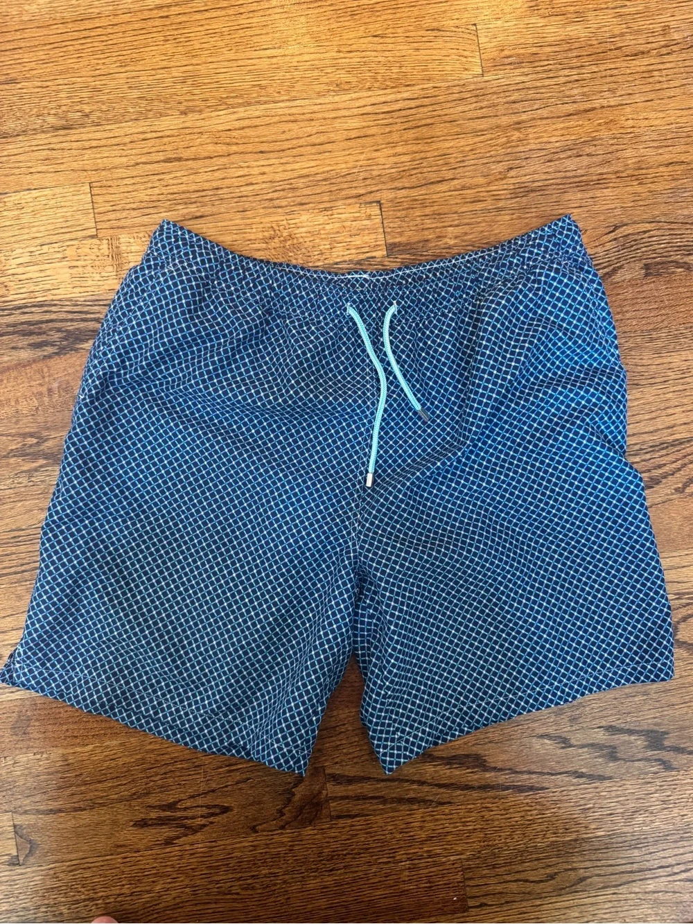 Peter Millar Blue Printed Swim Trunks